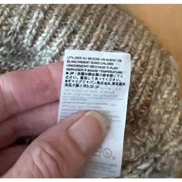 Banana Republic Womens Wool Blend Button Shoulder Sweater Taupe Size L WorkWear - Picture 9 of 9